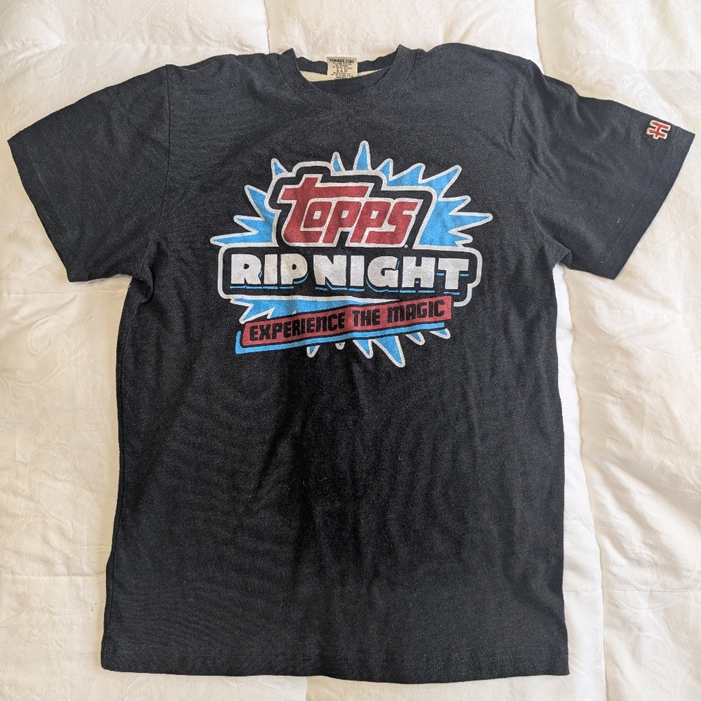 ToppsRip Night Homage Brand Black T-Shirt Size Small 100% Cotton
